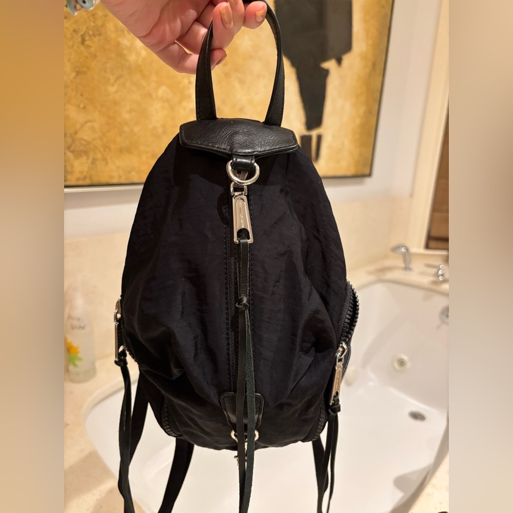 Rebecca Minkoff mini canvas Black Backpack